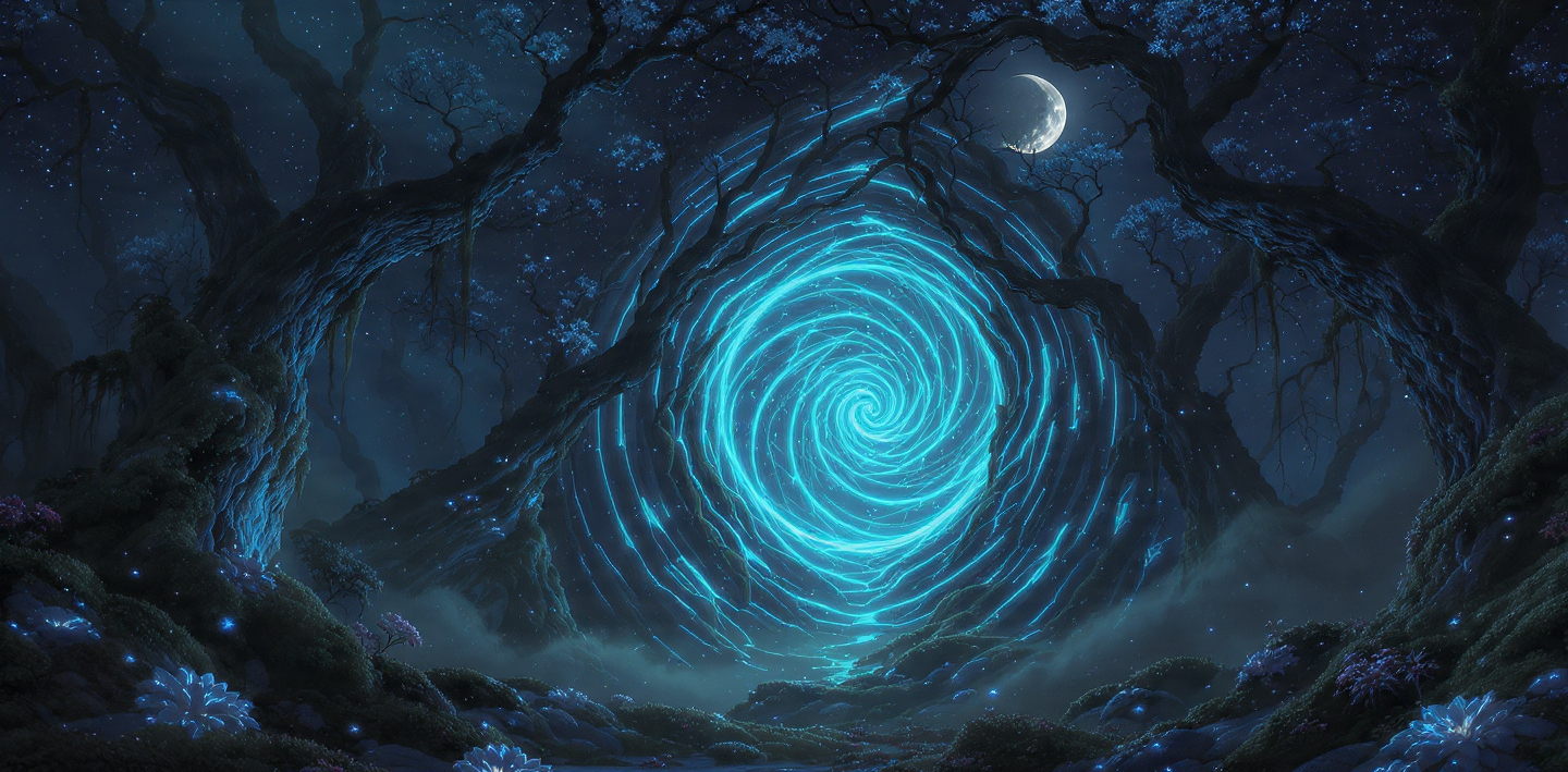 Glowing green quantum burst effect